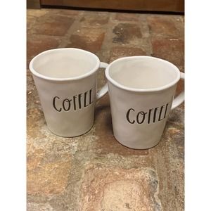 Rae Dunn COFFEE Mugs SET OF TWO Rae Dunn Coffee Mugs